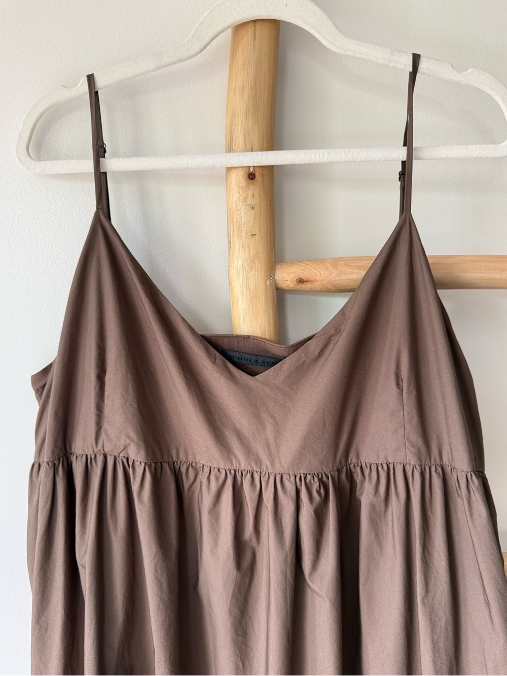 Jenni Kayne Designer Cove Strappy Cool Cotton Olive (Brown) Sundress Dress XL - Picture 11 of 16